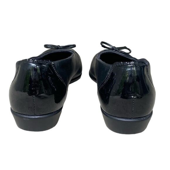 SAS Tripad Coco Ballet Flat Size 8 Black Leather Bow Academia Twee Y2K Comfort - Picture 12 of 16